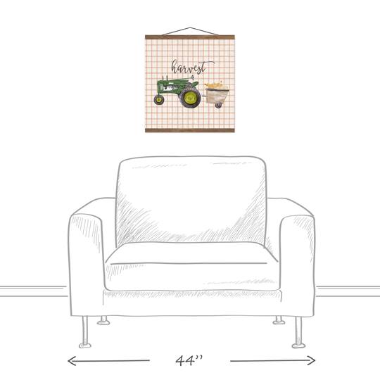 Harvest Tractor Teak Hanging Canvas